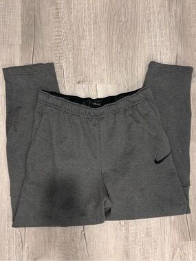 Nike Gray Dri-FIT Athletic Sweatpants with Branded Waistband